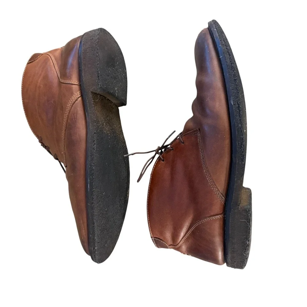 Johnston & Murphy Copeland Chukka Boots Mens Size 10 Tan Brown Tumbled Leather